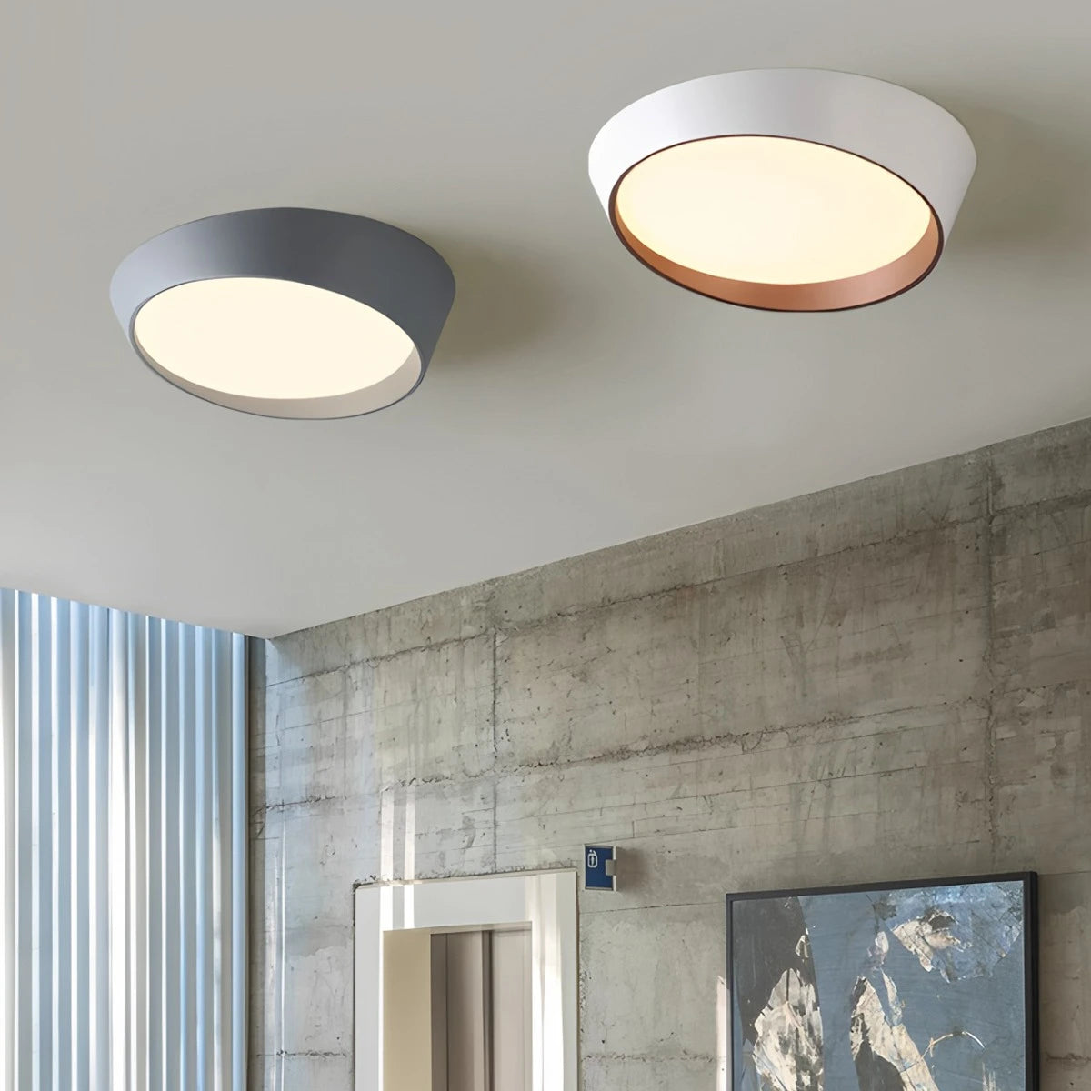 Antizer Modern Round Acrylic Ceiling Light for Bedroom