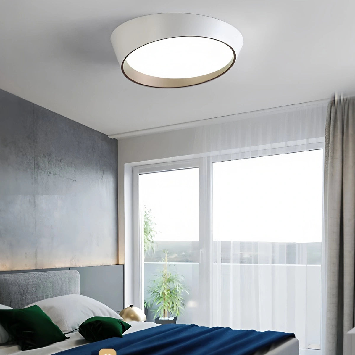 Antizer Modern Round Acrylic Ceiling Light for Bedroom