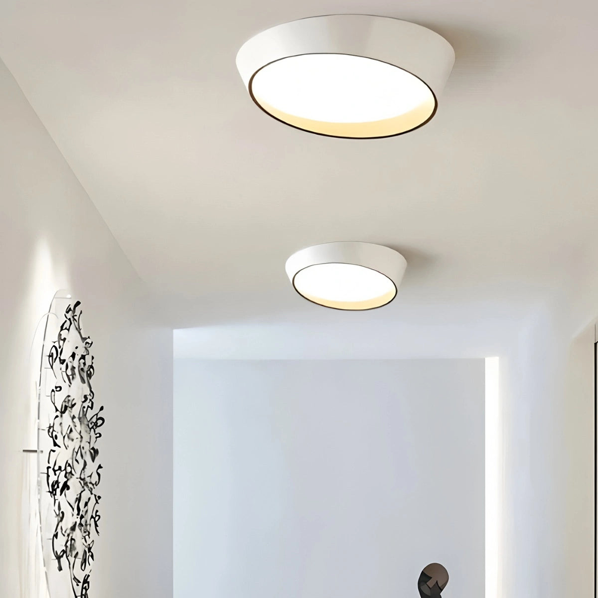 Antizer Modern Round Acrylic Ceiling Light for Bedroom