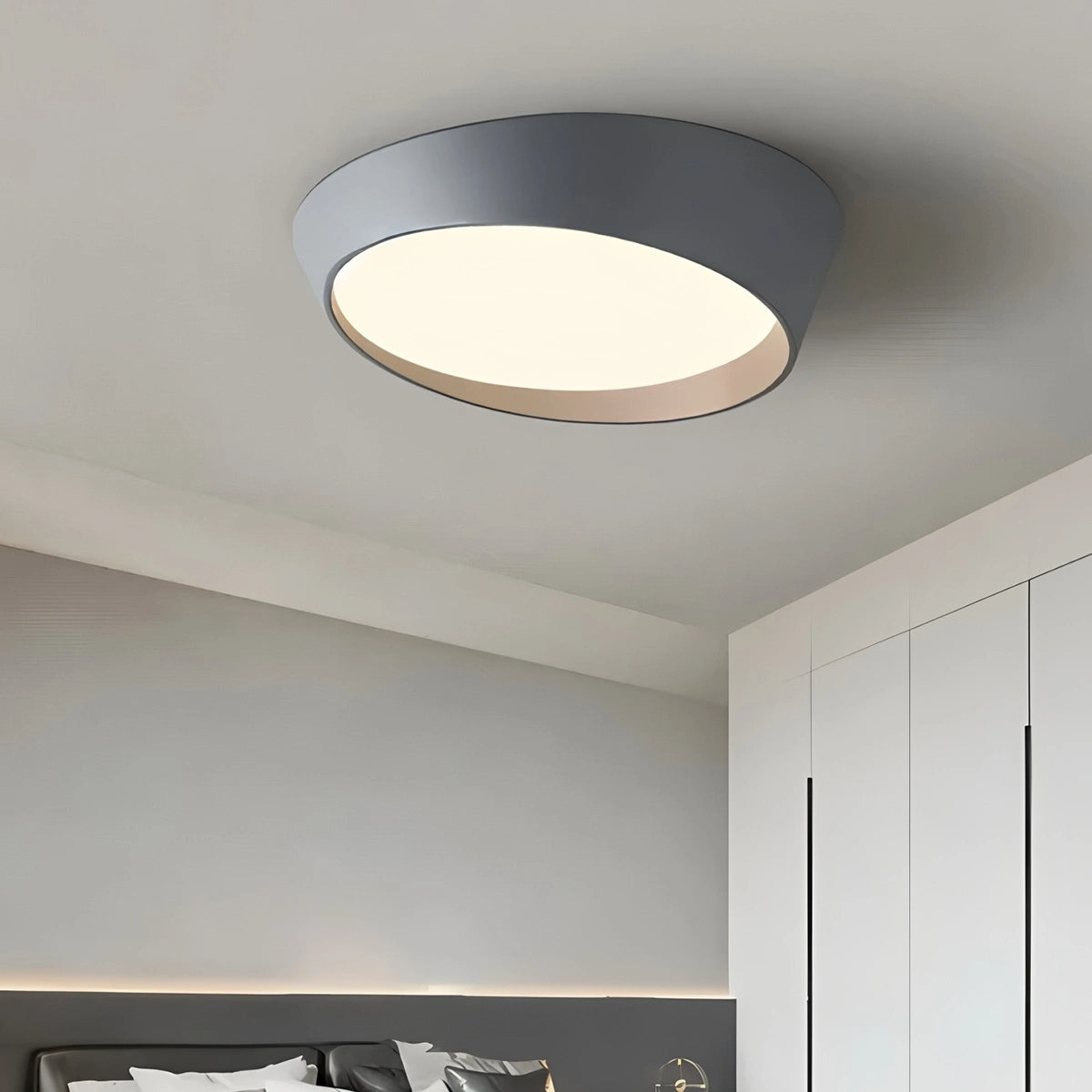 Antizer Modern Round Acrylic Ceiling Light for Bedroom