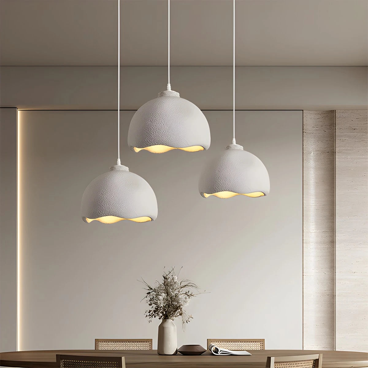 Antizer Micro Cement Pendant Light for Kitchen Dining Area