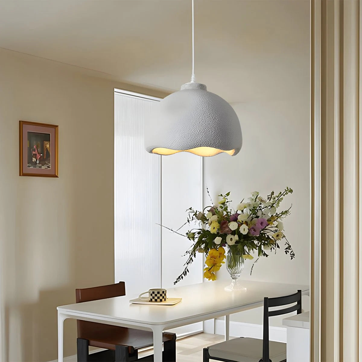 Antizer Micro Cement Pendant Light for Kitchen Dining Area