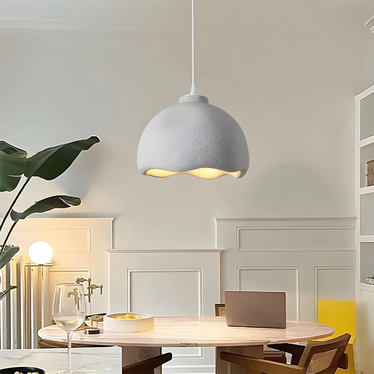 Antizer Micro Cement Pendant Light for Kitchen Dining Area