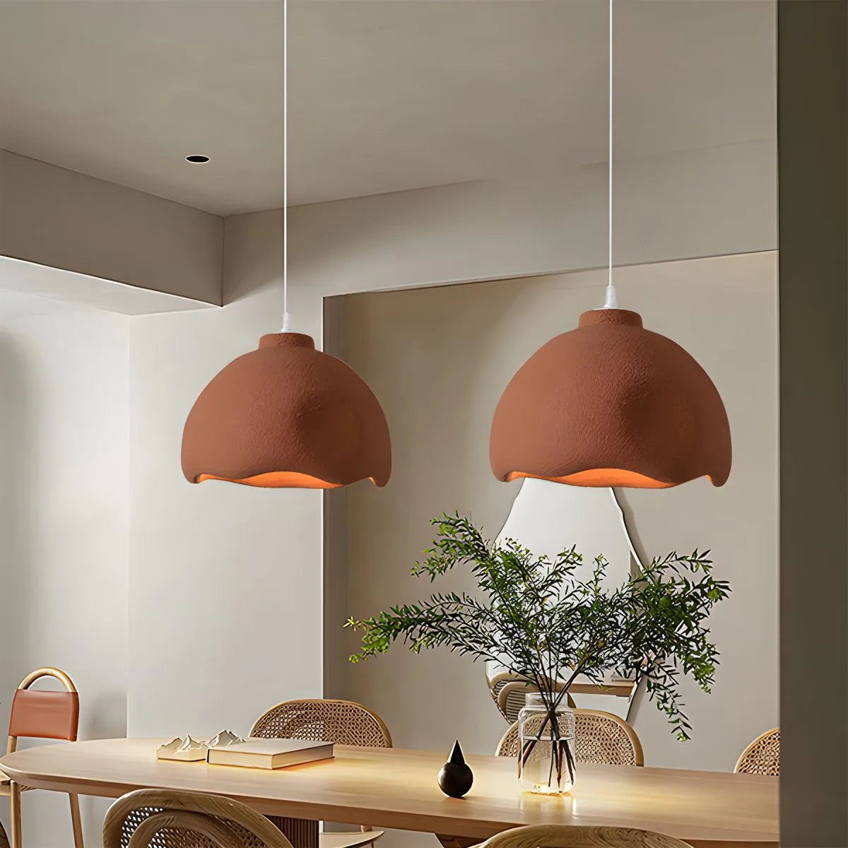 Antizer Micro Cement Pendant Light for Kitchen Dining Area