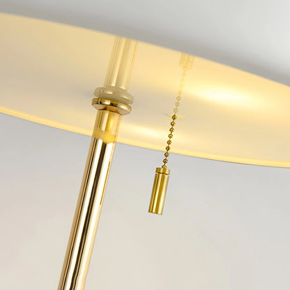 Antizer Mid-Century Round Table Lamp with Pull Chain