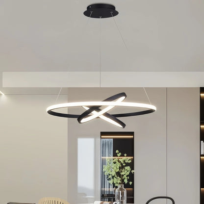 Antizer Minimalist Circular Chandelier Modern Lighting Fixture