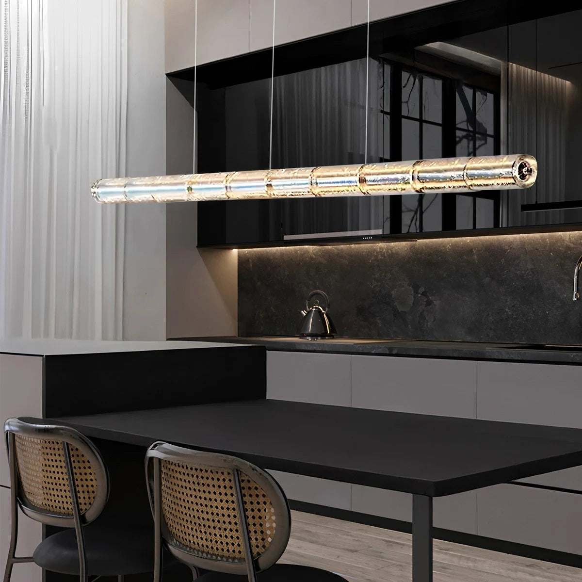 Antizer Minimalist Long Glass Pendant Light