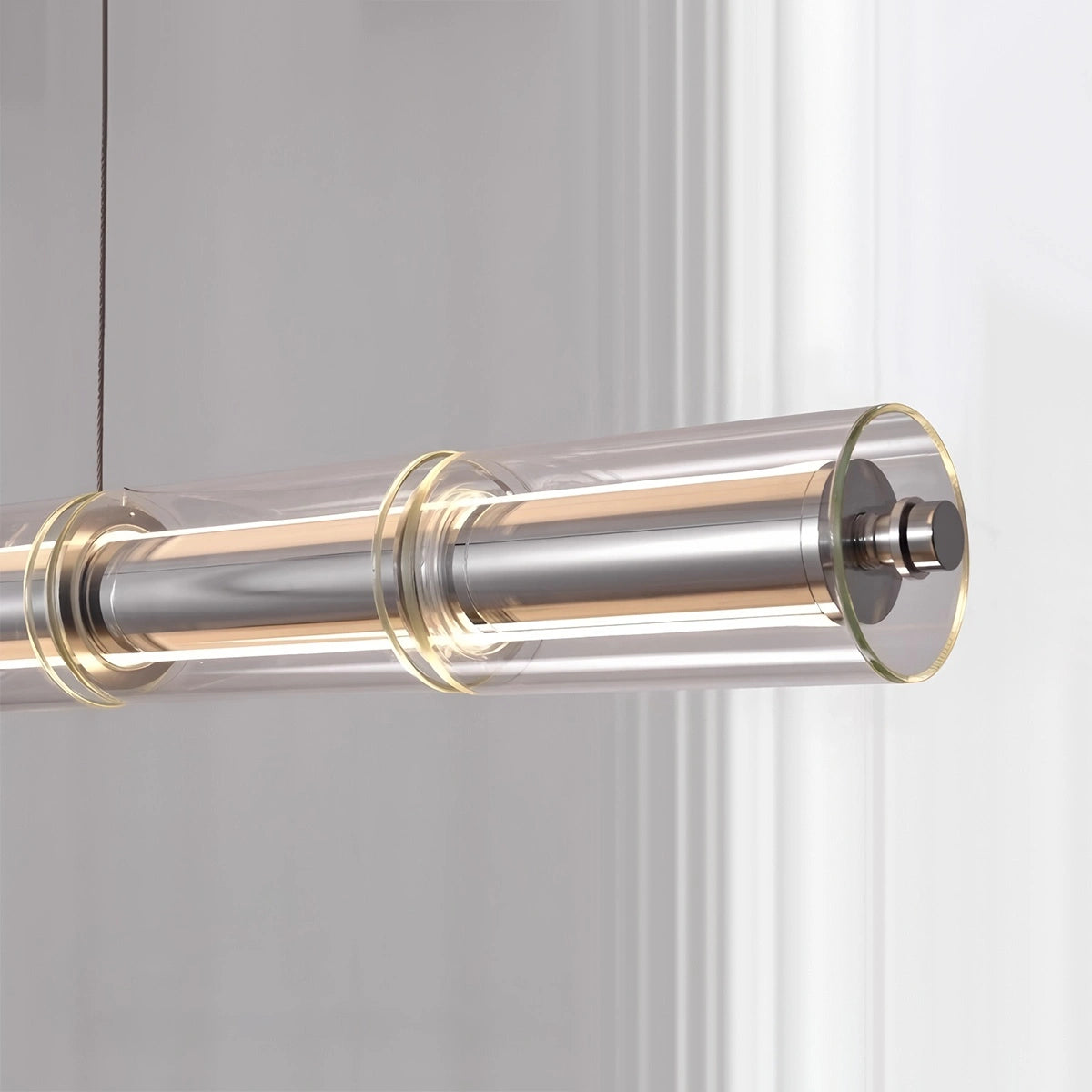 Antizer Minimalist Long Glass Pendant Light