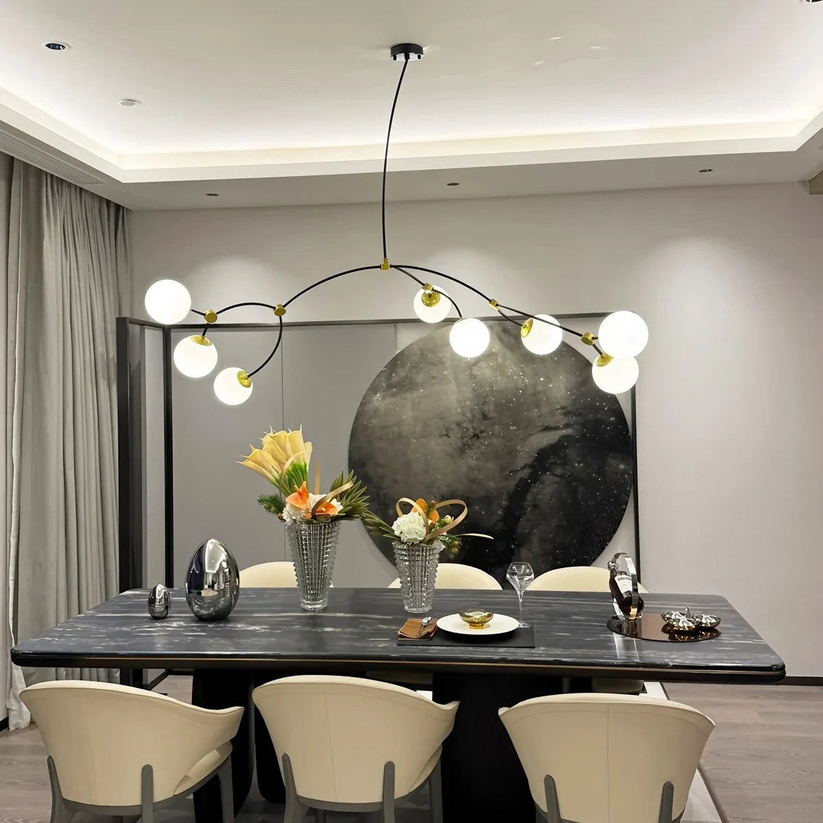 Antizer Minimalist Sputnik Globe Glass Chandelier