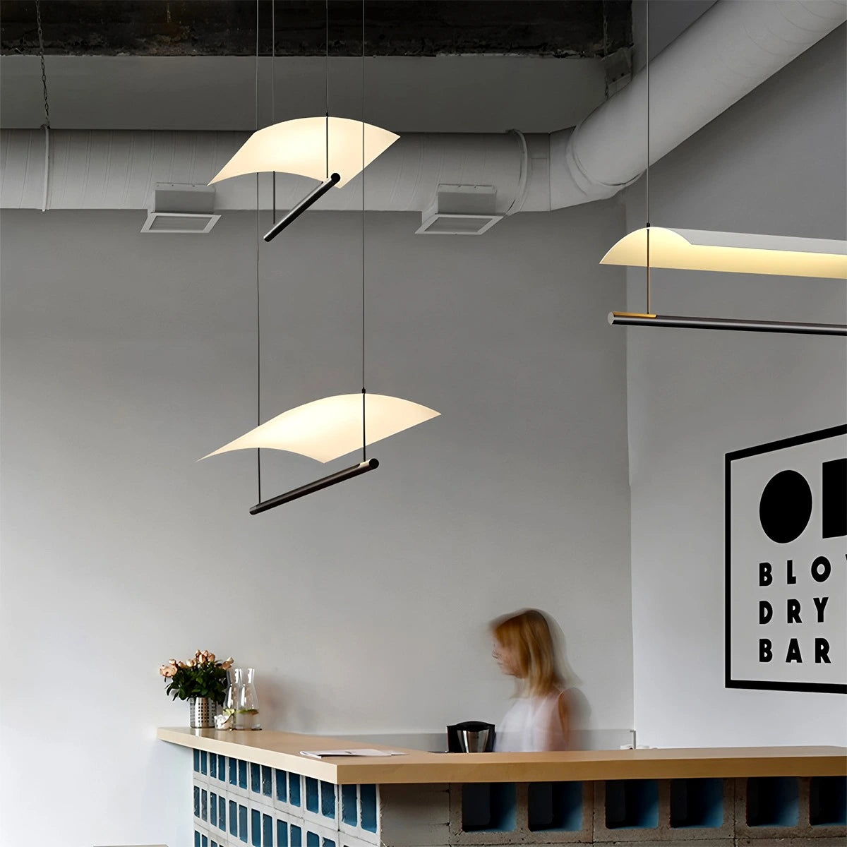 Antizer Minimalist Tile Shape Dining Room Pendant Light