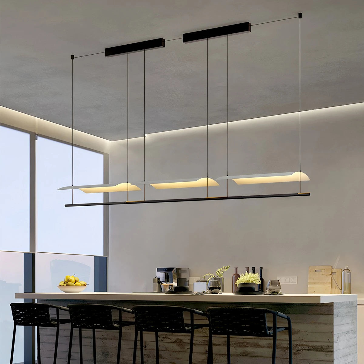 Antizer Minimalist Tile Shape Dining Room Pendant Light