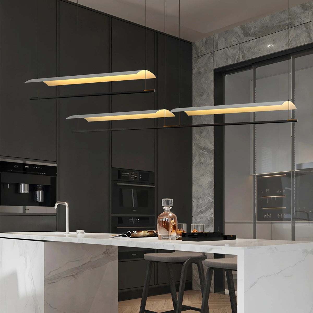Antizer Minimalist Tile Shape Dining Room Pendant Light