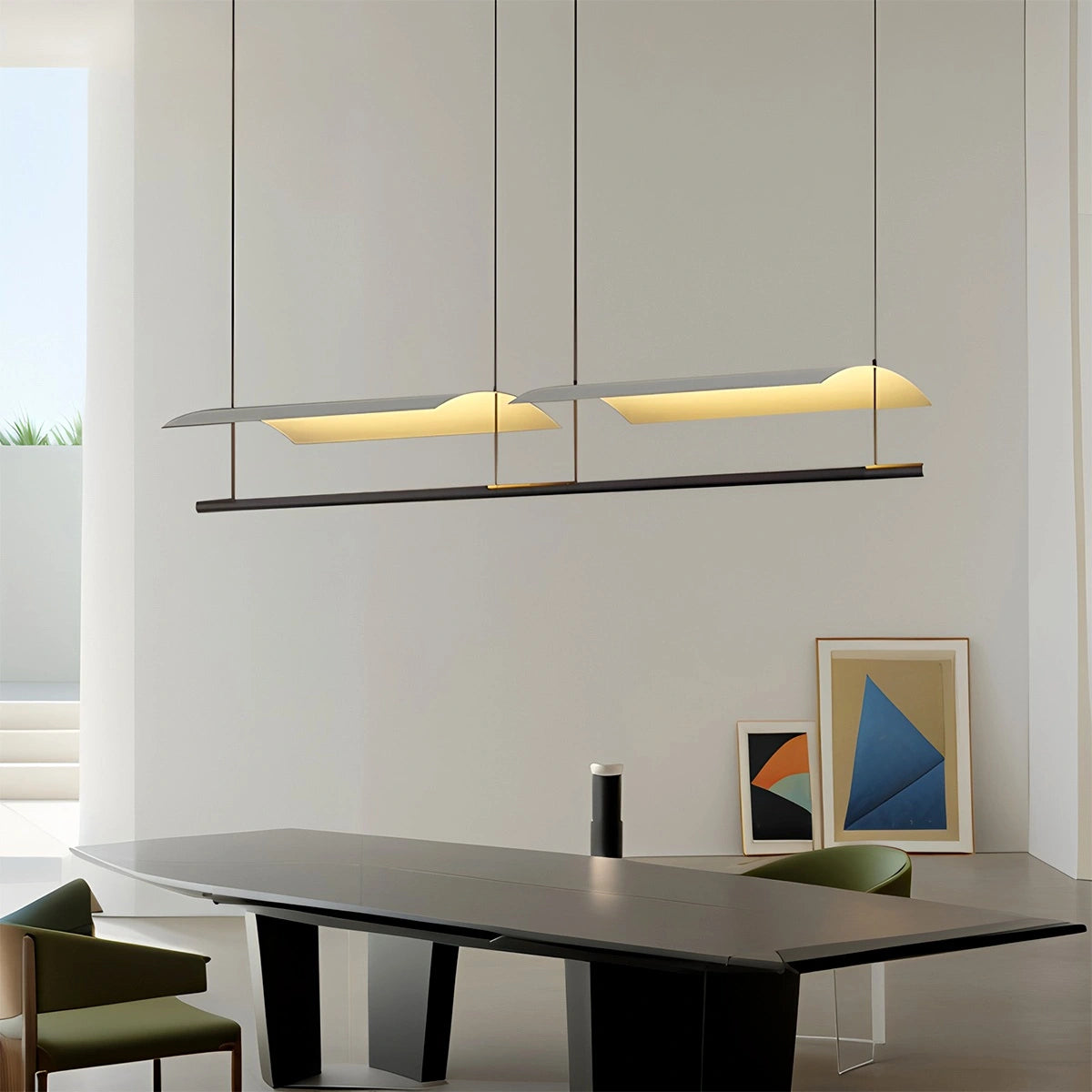 Antizer Minimalist Tile Shape Dining Room Pendant Light