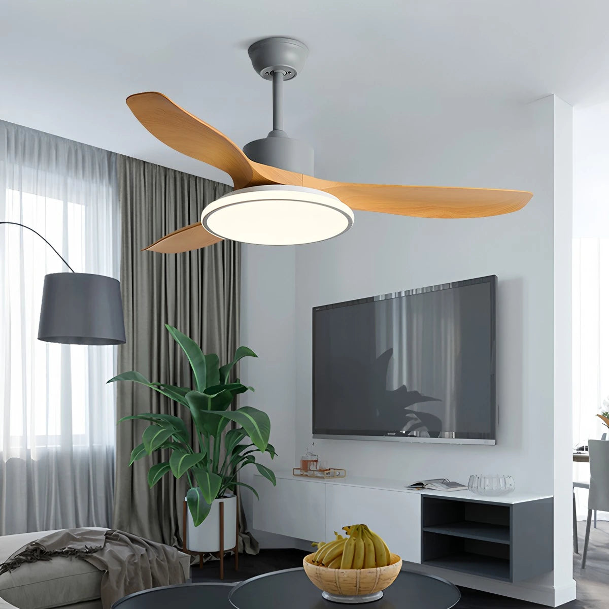 Antizer Modern 3 Blade Ceiling Fan with Light