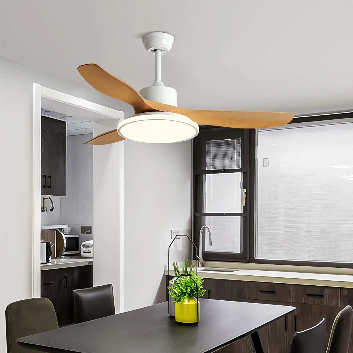 Antizer Modern 3 Blade Ceiling Fan with Light
