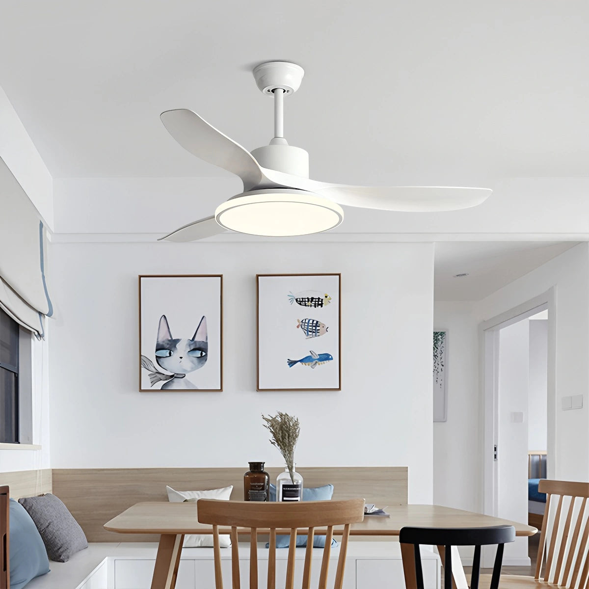 Antizer Modern 3 Blade Ceiling Fan with Light