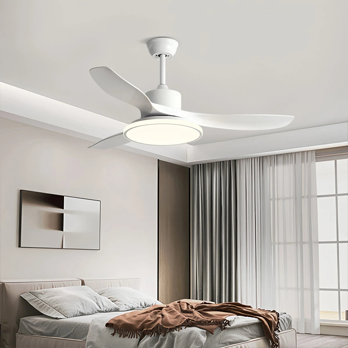Antizer Modern 3 Blade Ceiling Fan with Light