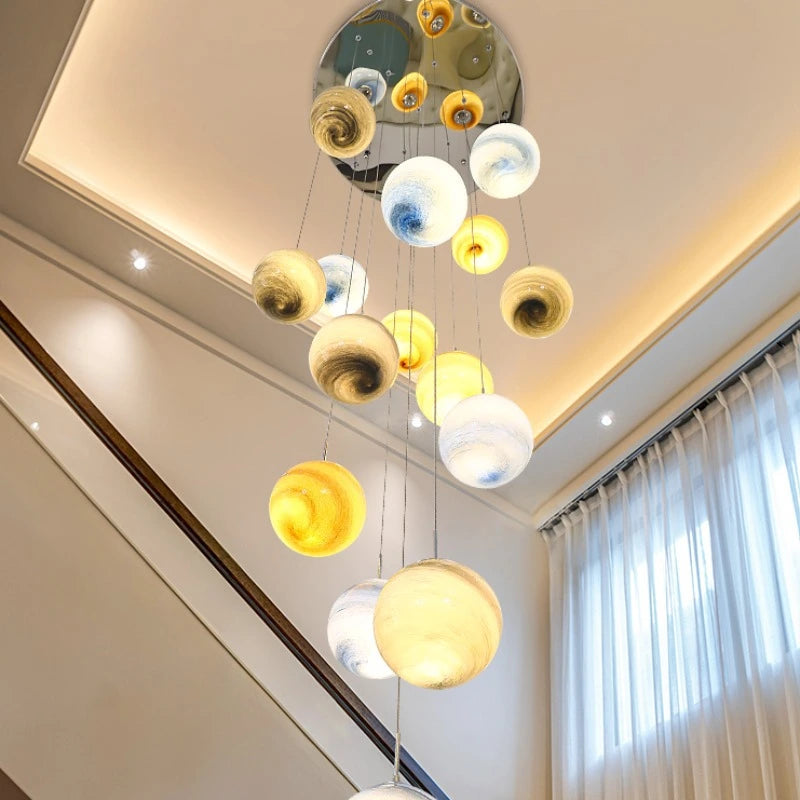 Antizer Modern Attic 3D Moon Celestial Chandelier