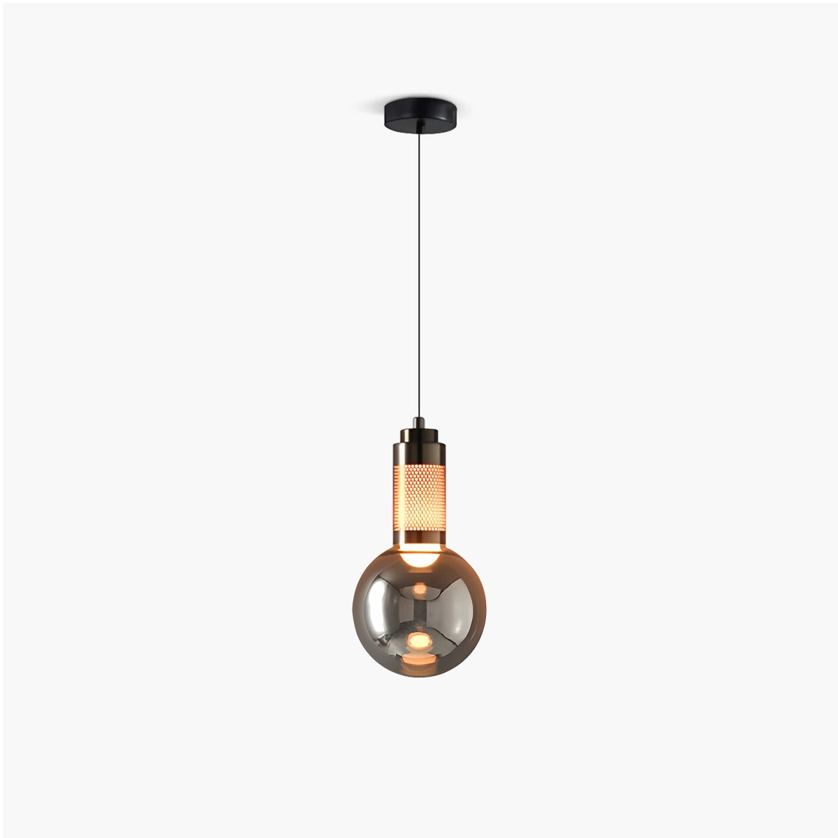 Antizer Industrial Glass Pendant Light for Bedroom
