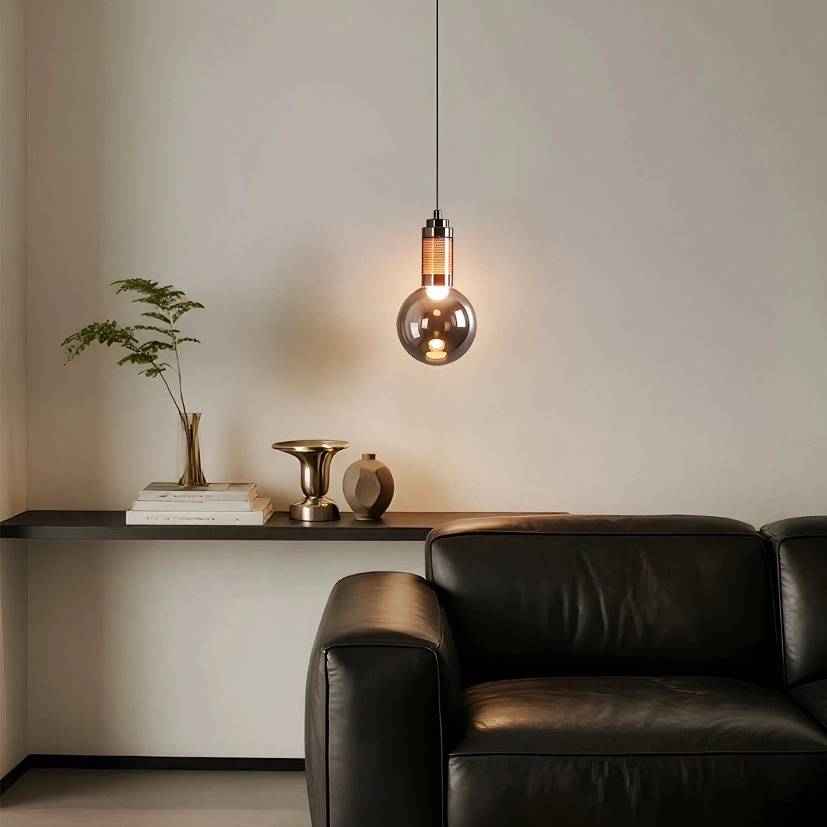 Antizer Industrial Glass Pendant Light for Bedroom