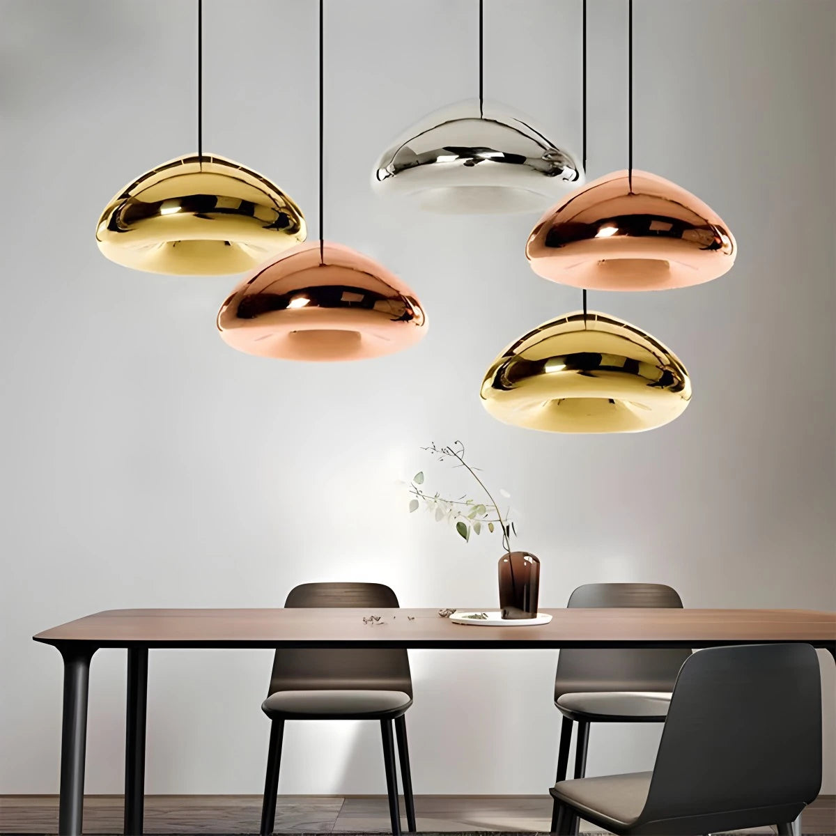 Antizer Modern Bread Shape Glass Pendant Light for Kitchen