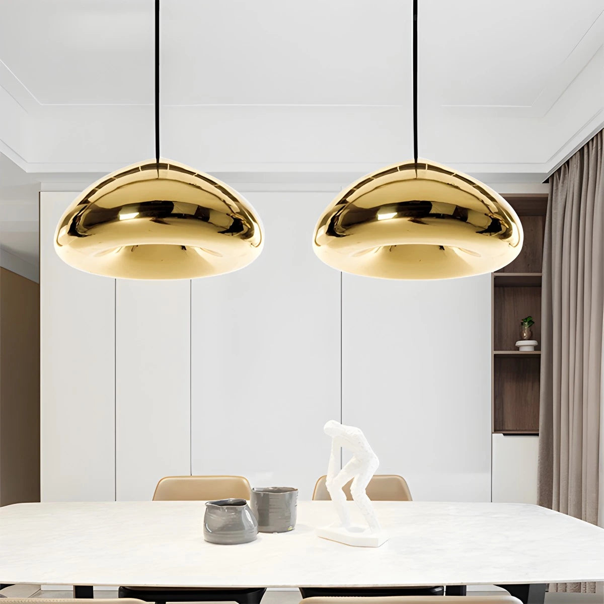 Antizer Modern Bread Shape Glass Pendant Light for Kitchen