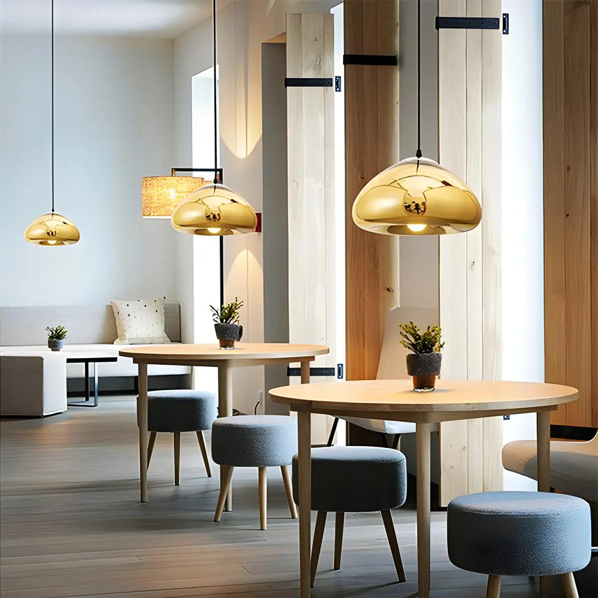 Antizer Modern Bread Shape Glass Pendant Light for Kitchen