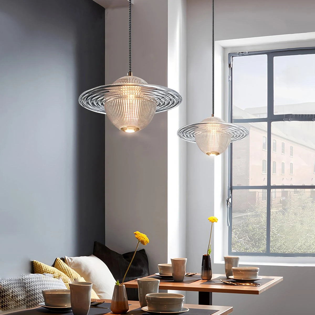 Antizer Modern Glass Planet Pendant Light