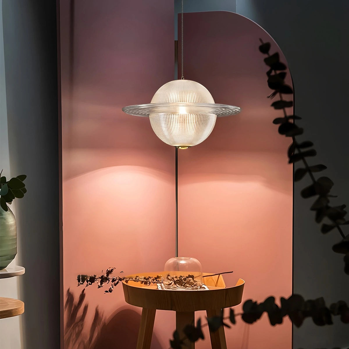 Antizer Modern Glass Planet Pendant Light