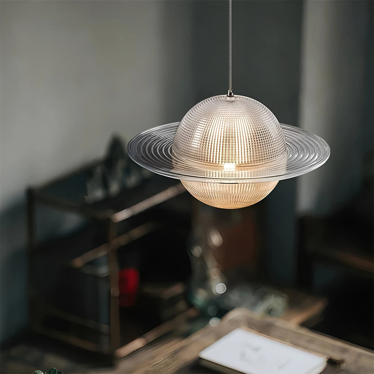 Antizer Modern Glass Planet Pendant Light