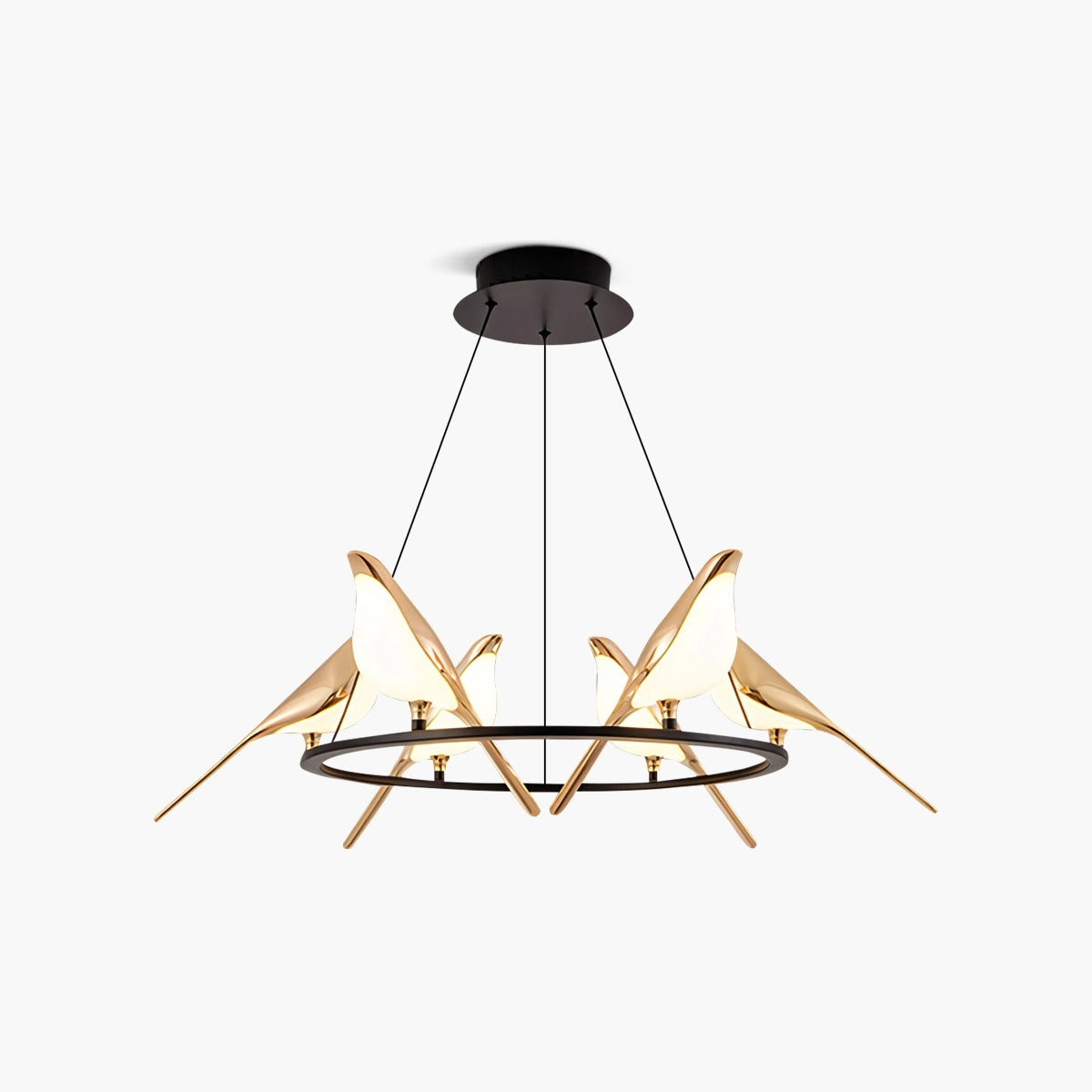 Antizer Modern Gold Birds LED Chandelier