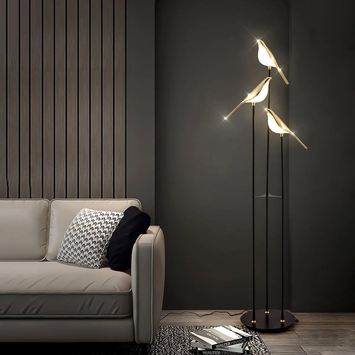 Antizer Modern Gold Birds LED Chandelier