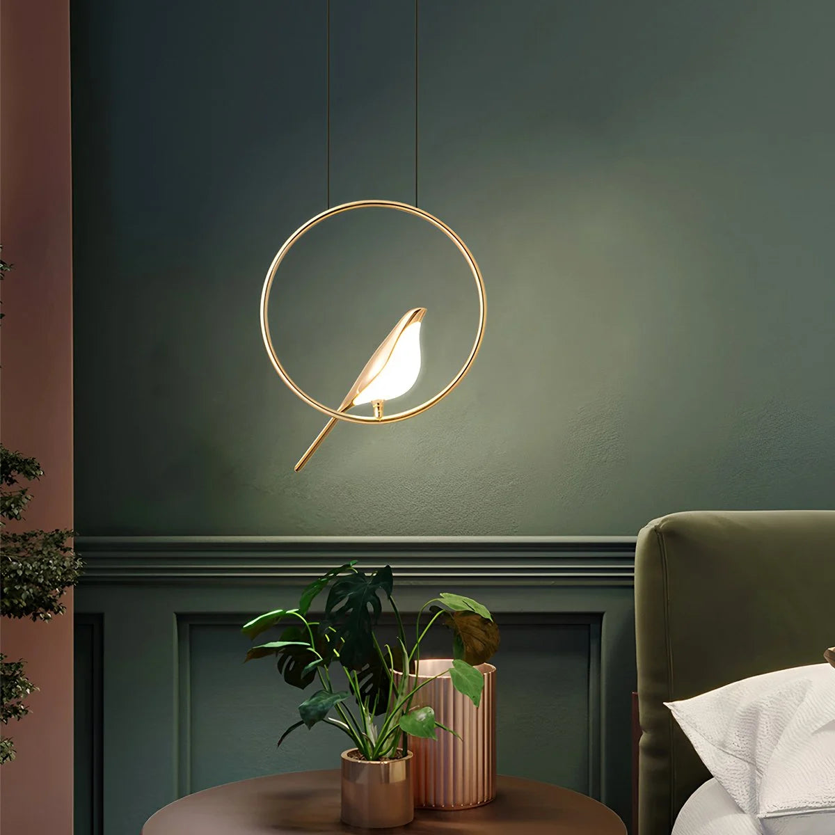 Antizer Modern Gold Birds LED Chandelier