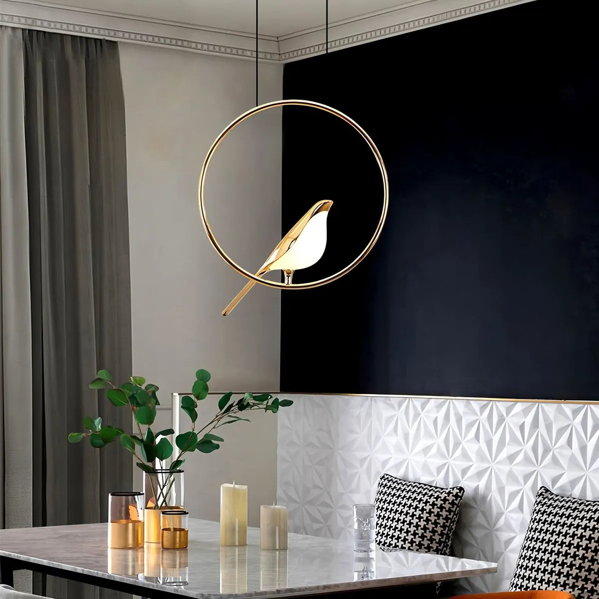 Antizer Modern Gold Birds LED Chandelier