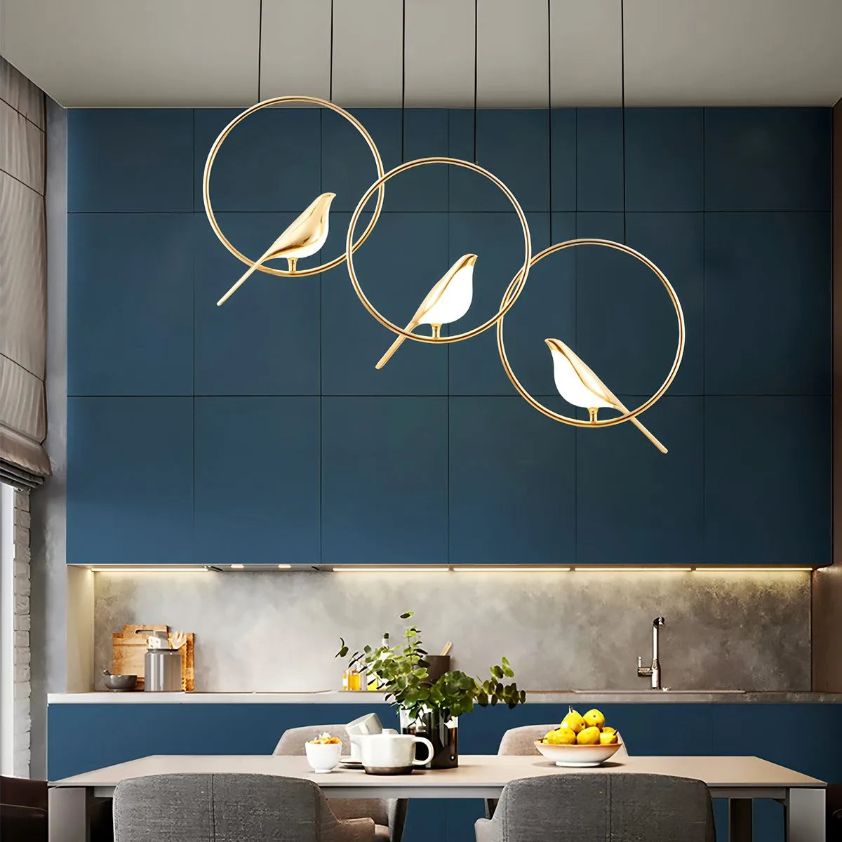 Antizer Modern Gold Birds LED Chandelier