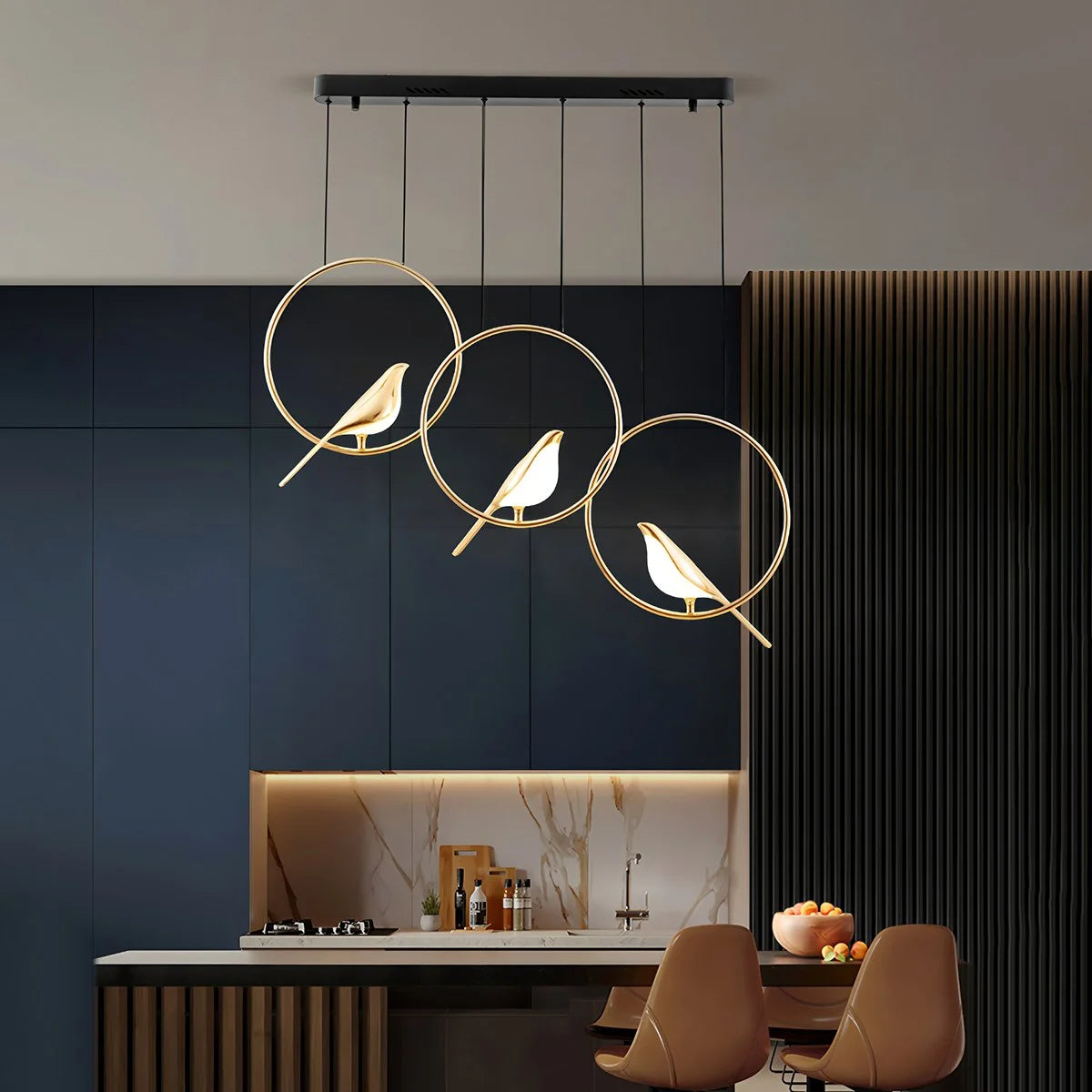 Antizer Modern Gold Birds LED Chandelier