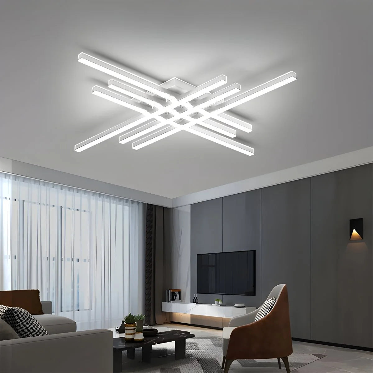 Antizer Modern LED Minimalist Line Ceiling Light