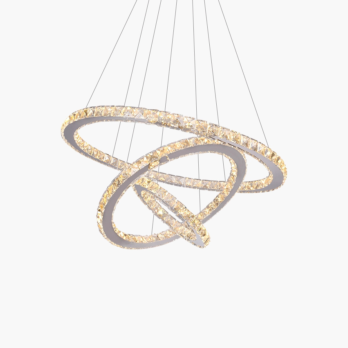 Antizer Modern Light Luxury Circular LED Crystal Chandelier