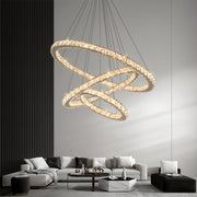 Antizer Modern Light Luxury Circular LED Crystal Chandelier