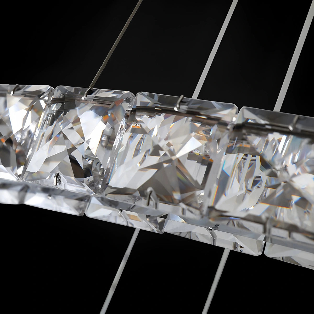 Antizer Modern Light Luxury Circular LED Crystal Chandelier