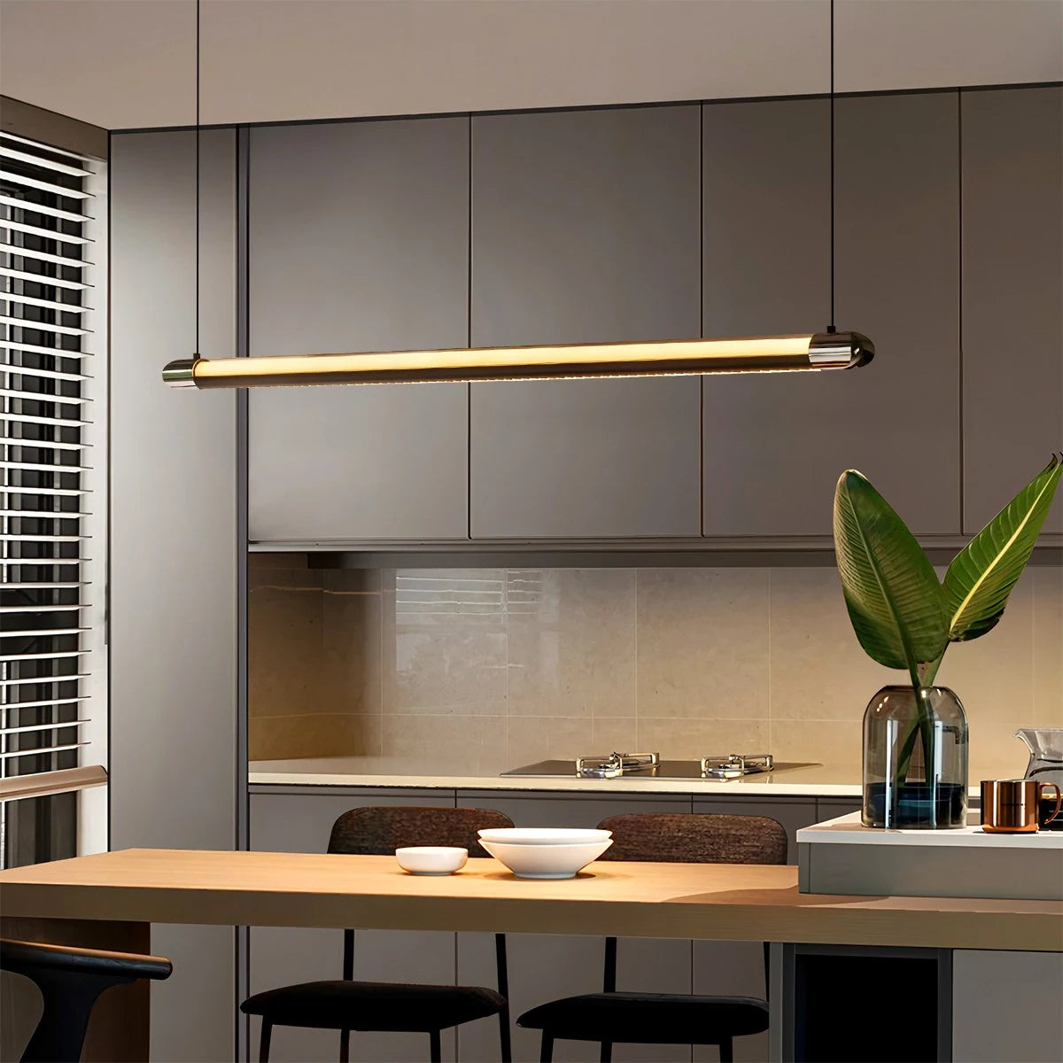 Antizer Modern Light Luxury Linear Pendant Light