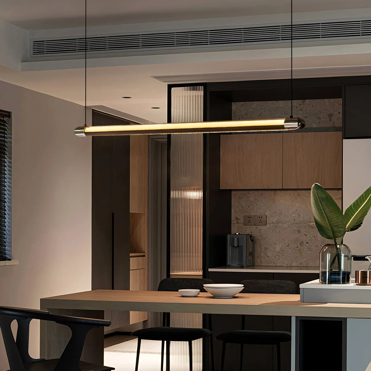 Antizer Modern Light Luxury Linear Pendant Light