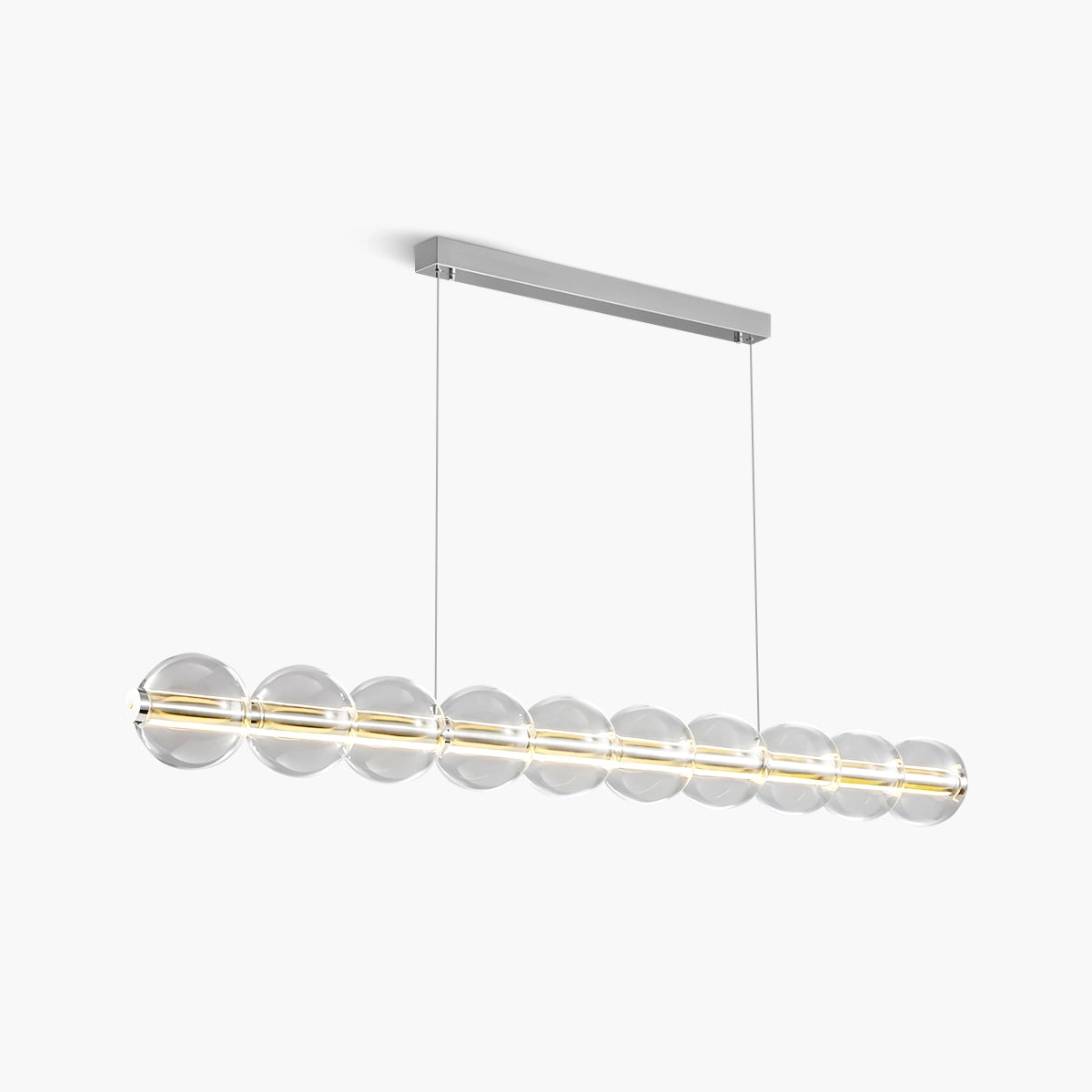 Antizer Modern Long Bubble Glass Pendant Light