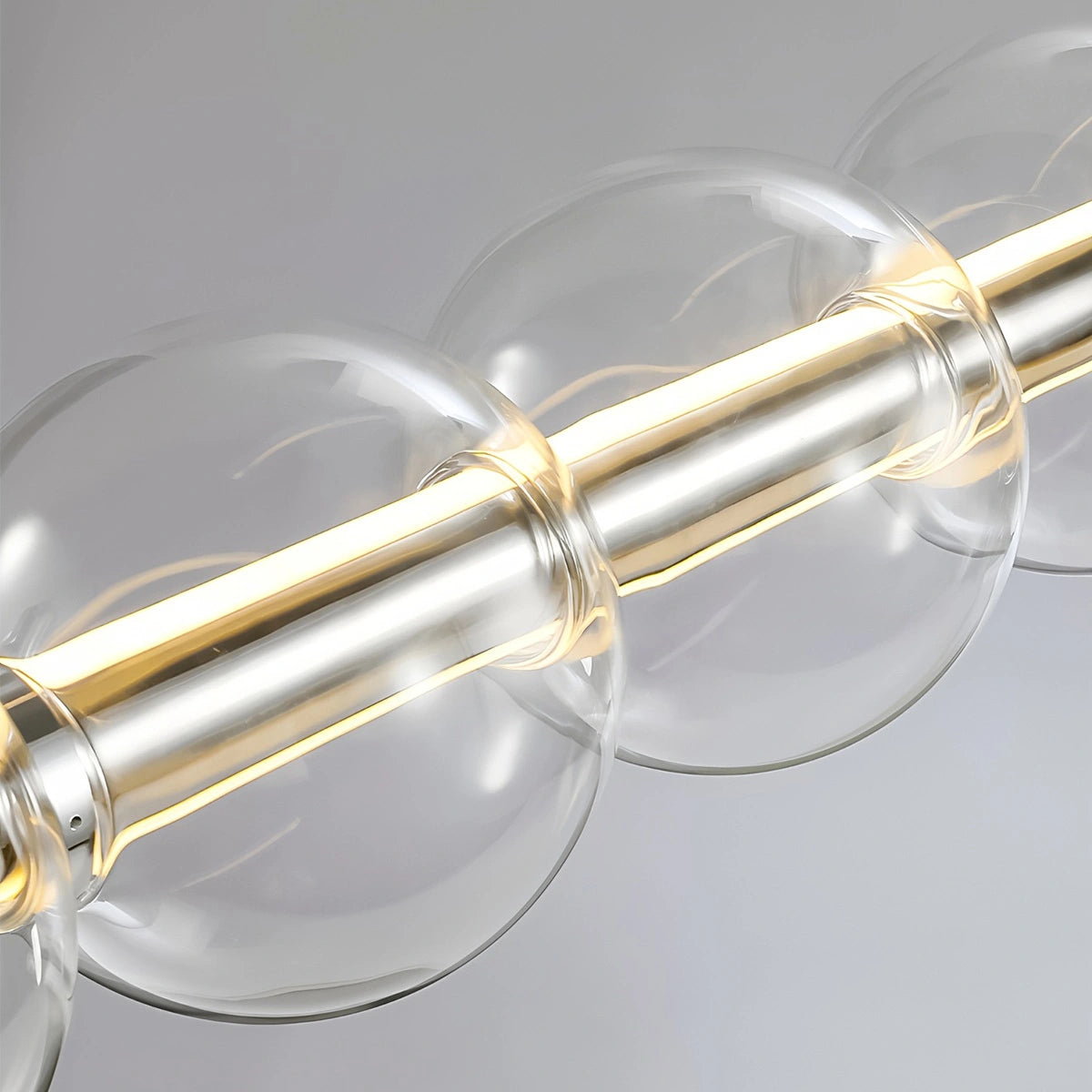 Antizer Modern Long Bubble Glass Pendant Light