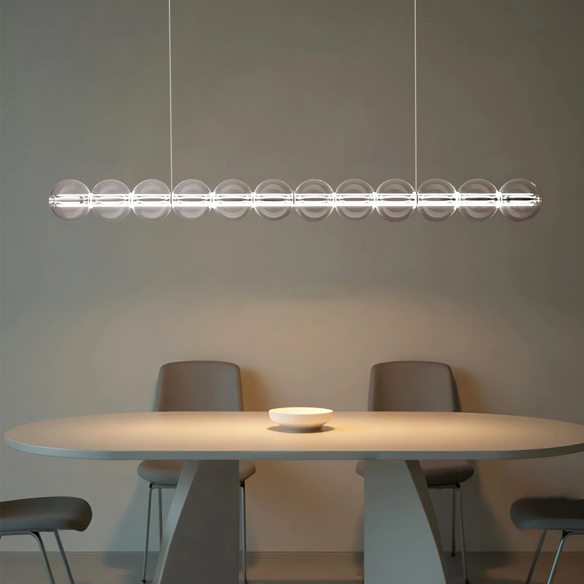 Antizer Modern Long Bubble Glass Pendant Light