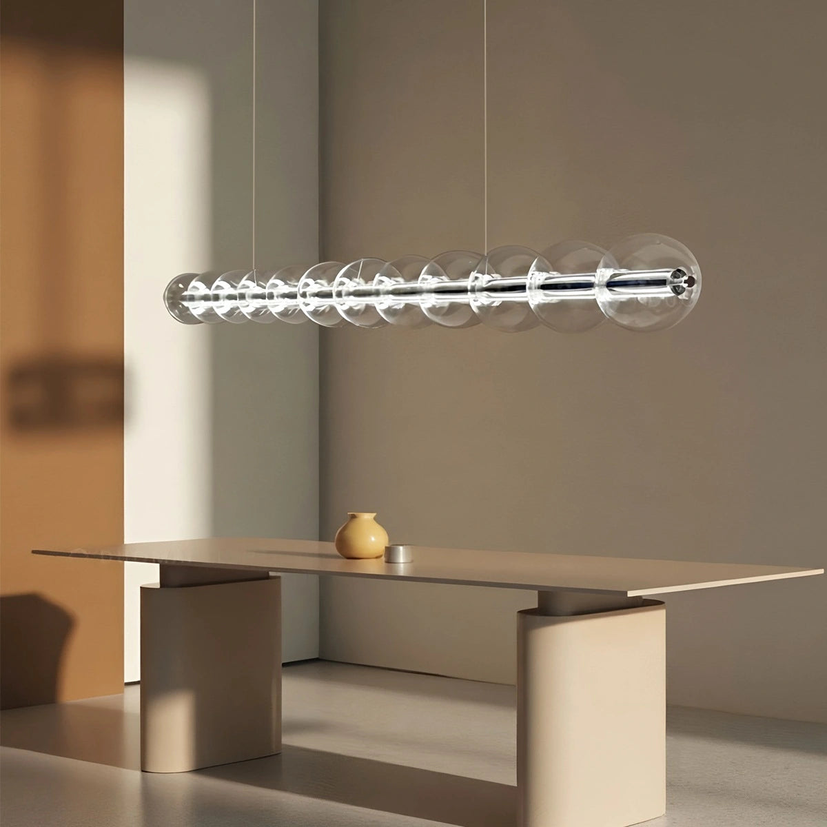 Antizer Modern Long Bubble Glass Pendant Light