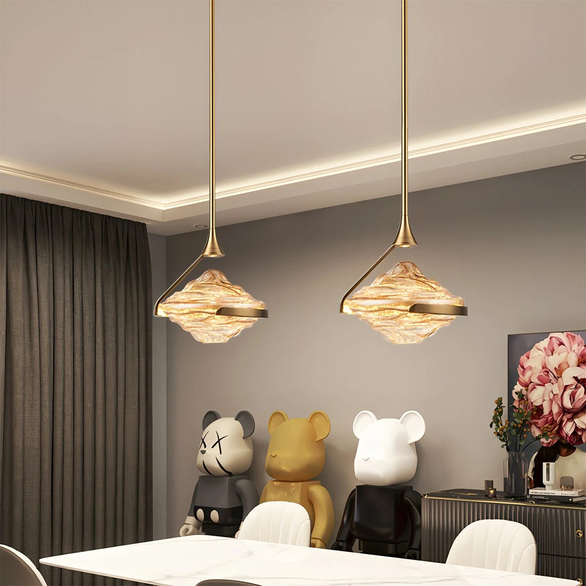 Antizer Modern Luxury Hill Glass Pendant Light