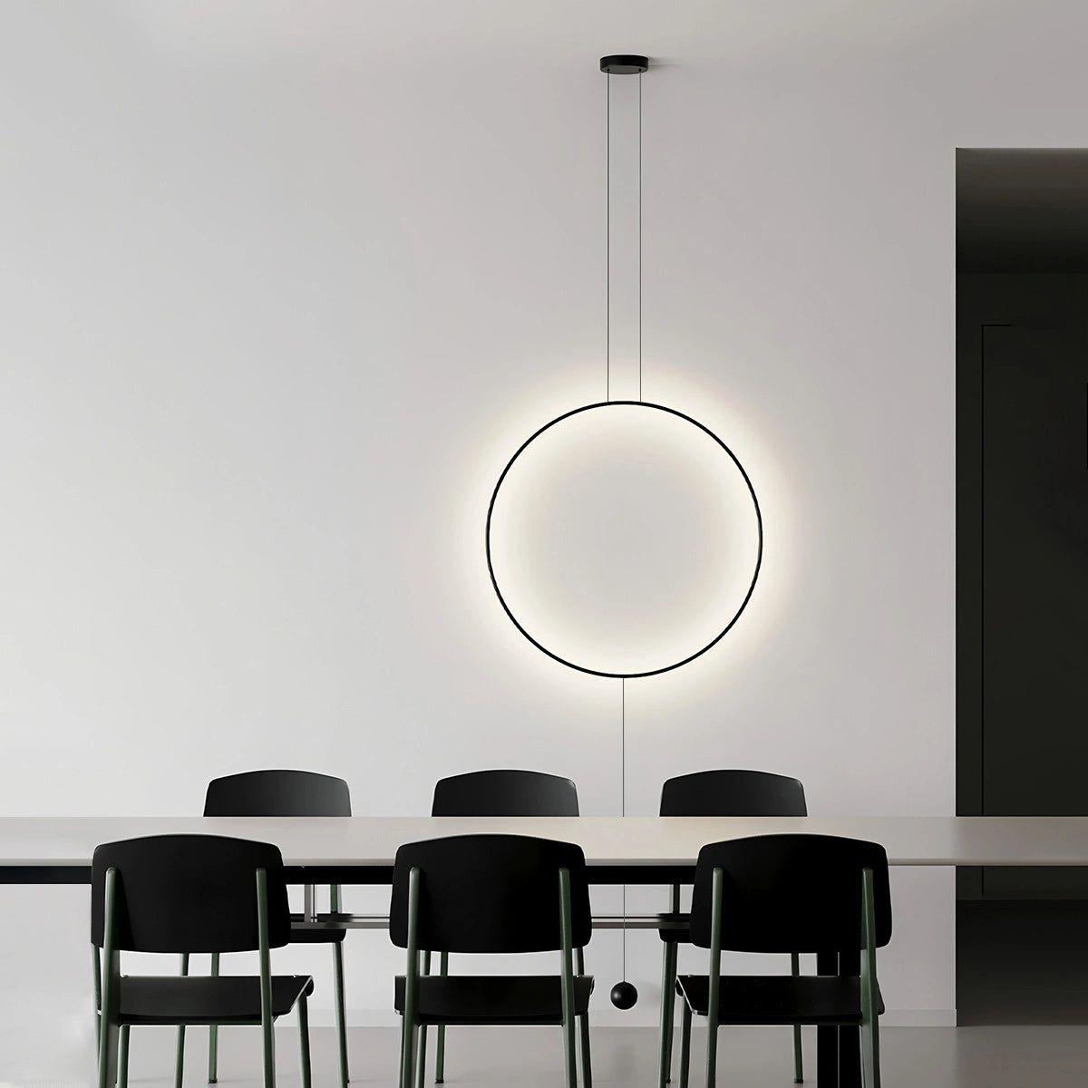 Antizer Modern Minimalist Circular Halo Pendant Light