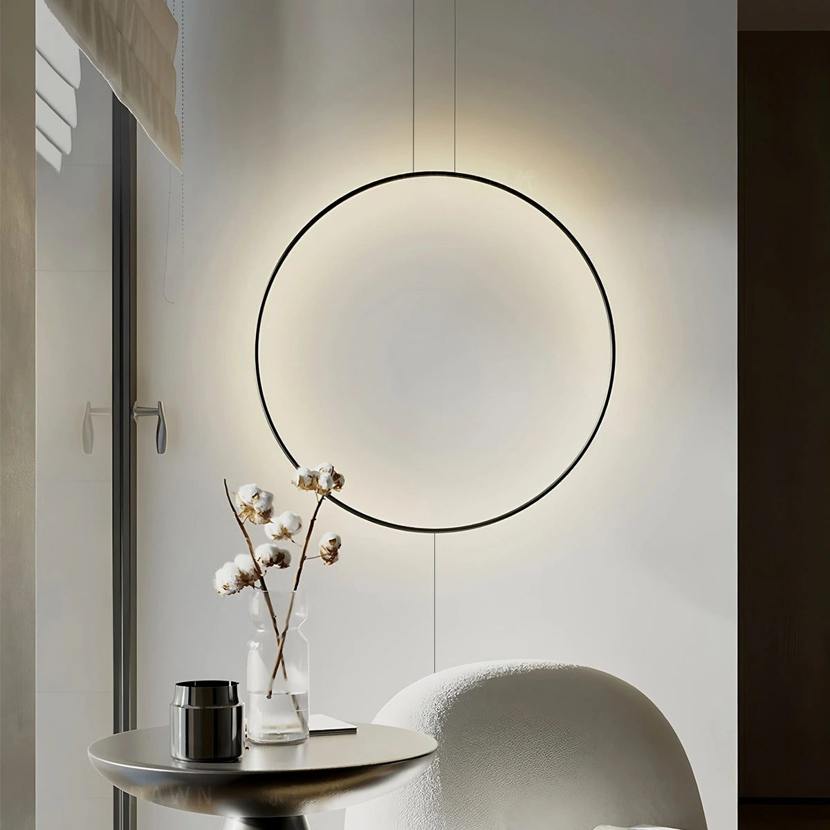 Antizer Modern Minimalist Circular Halo Pendant Light