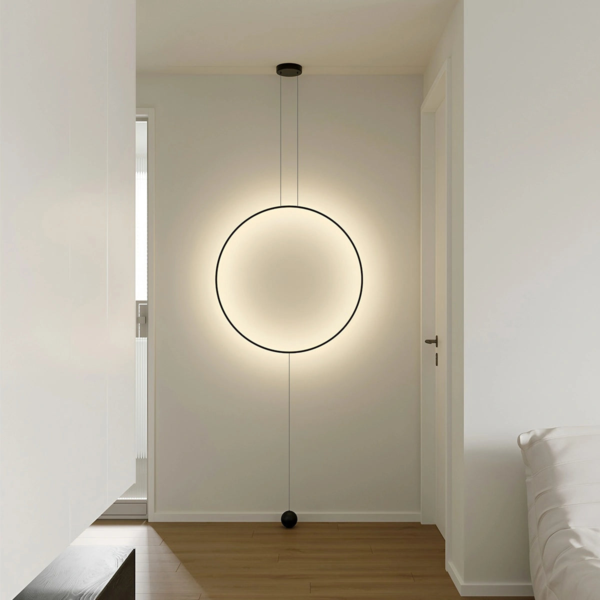 Antizer Modern Minimalist Circular Halo Pendant Light